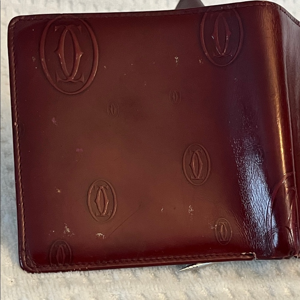 Cartier Bifold Wallet Happy Birthday Bordeaux Patent Leather - Picture 12 of 14